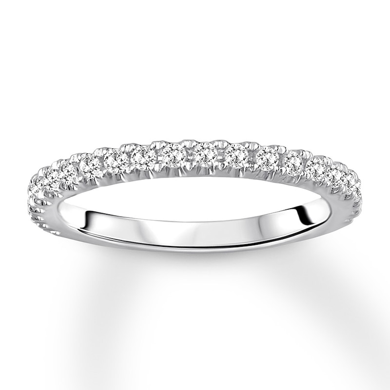 Diamond Wedding Band 3/8 carat tw Round 14K White Gold