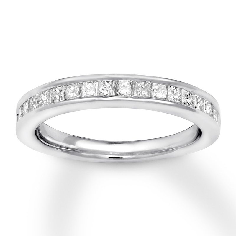 Diamond Wedding Band 1/2 carat tw Princess-cut 14K White Gold
