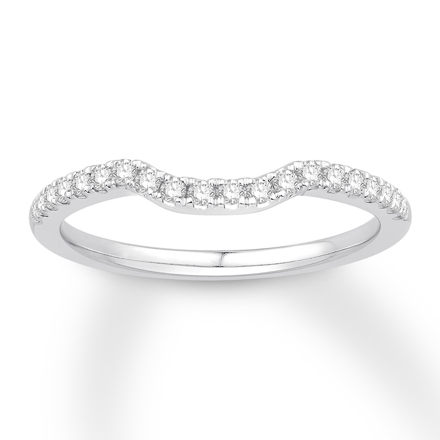 Colorless Diamond Wedding Band 1/5 ct tw Round-cut 14K Gold