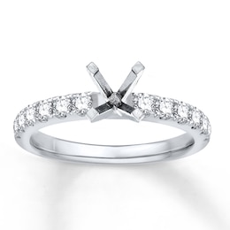 Colorless Diamond Ring Setting 5/8 ct tw Round-cut 14K Gold