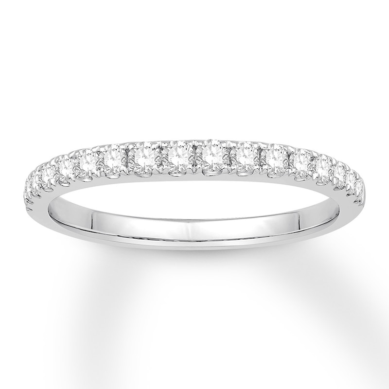 Colorless Diamond Wedding Ring 3/8 ct tw Round-cut 14K Gold