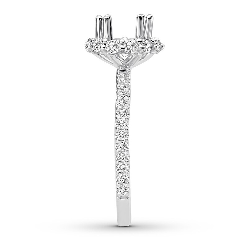 Diamond Ring Setting 1/2 carat tw Round 14K White Gold