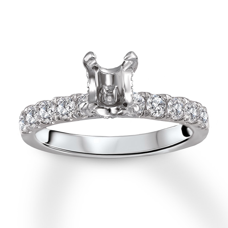 Main Image 1 of Diamond Engagement Ring Setting 5/8 ct tw Round 14K White Gold
