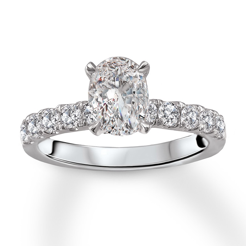 Diamond Engagement Ring Setting 5/8 ct tw Round 14K White Gold