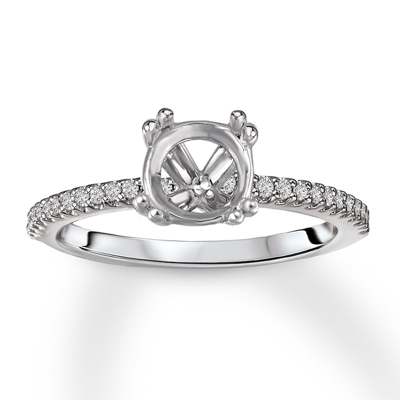 Main Image 1 of Diamond Engagement Ring Setting 1/6 ct tw Round 14K White Gold