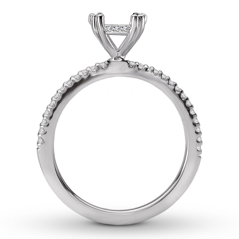 Main Image 2 of Diamond Engagement Ring Setting 1/6 ct tw Round 14K White Gold