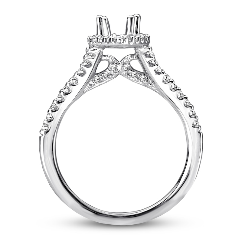 Diamond Ring Setting 3/8 ct tw Round 14K White Gold