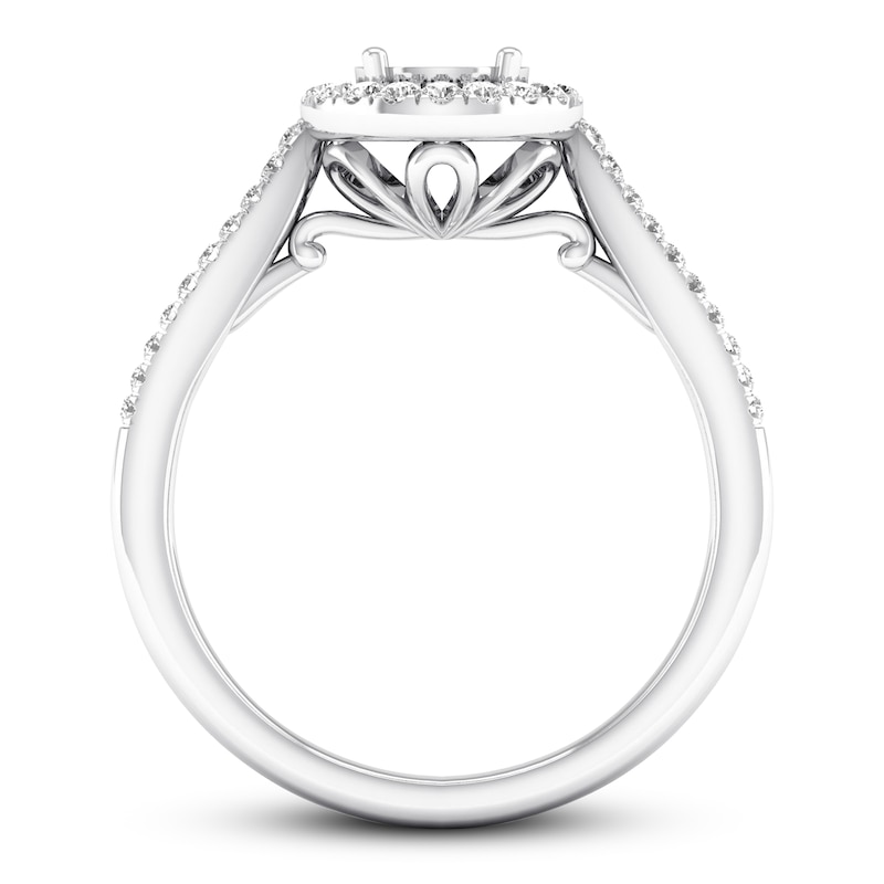 Diamond Ring Setting 1/4 carat tw Round 14K White Gold