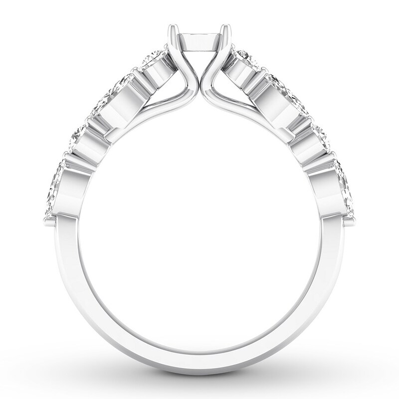 Diamond Ring Setting 1/2 carat tw Round/Marquise 14K White Gold