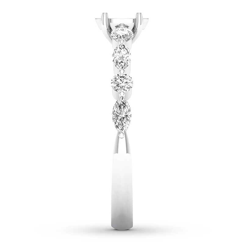Diamond Ring Setting 1/2 carat tw Round/Marquise 14K White Gold
