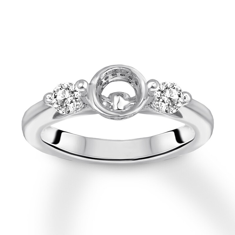Diamond Ring Setting 1/3 ct tw Round 14K White Gold