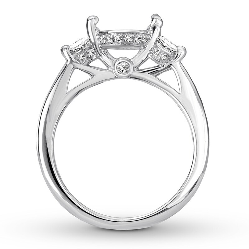 Diamond Ring Setting 1/3 ct tw Round 14K White Gold