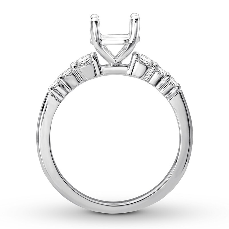 Diamond Ring Setting 1/4 carat tw Round 14K White Gold