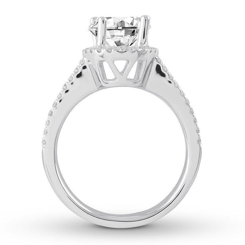 Diamond Ring Setting 1/2 carat tw Round-cut 14K White Gold