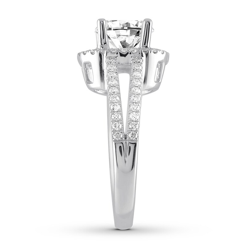Diamond Ring Setting 1/2 carat tw Round-cut 14K White Gold