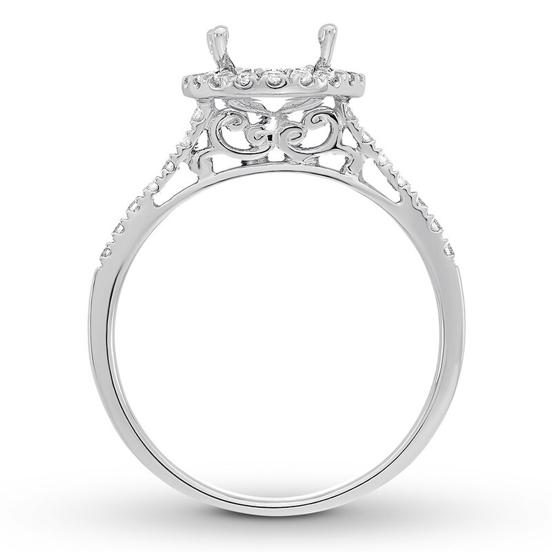 Diamond Ring Setting 1/3 carat tw Round 14K White Gold