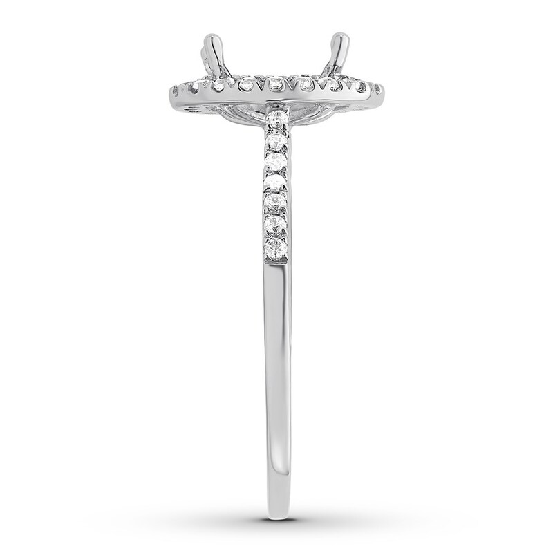 Diamond Ring Setting 1/3 carat tw Round 14K White Gold