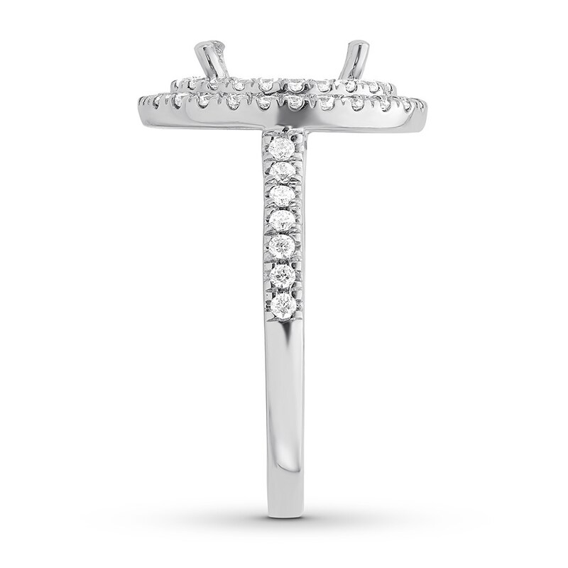 Diamond Ring Setting 5/8 carat tw Round 14K White Gold