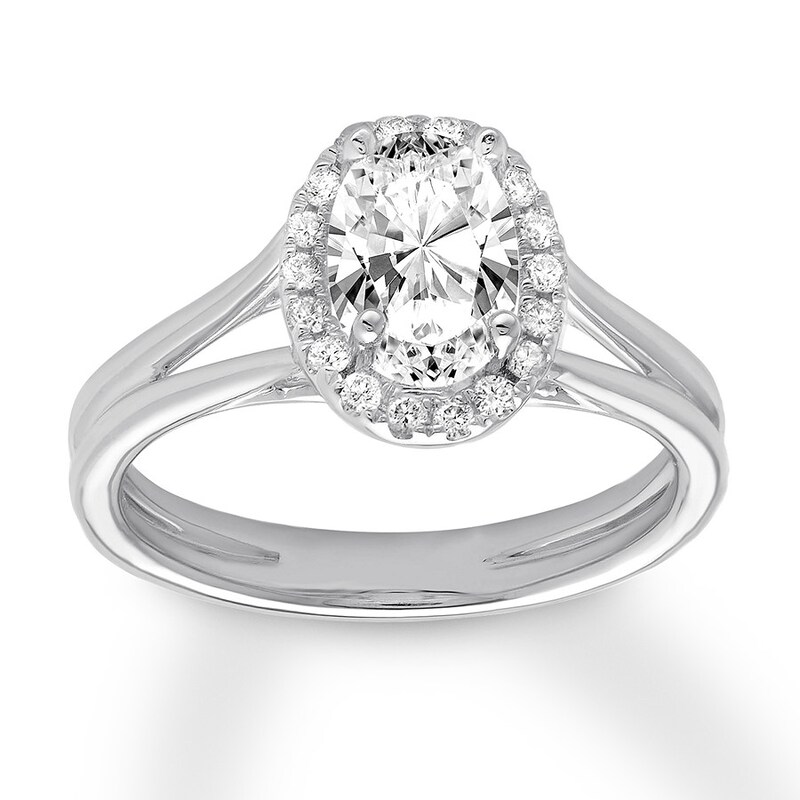 Diamond Ring Setting 1/8 carat tw Round-cut 14K White Gold