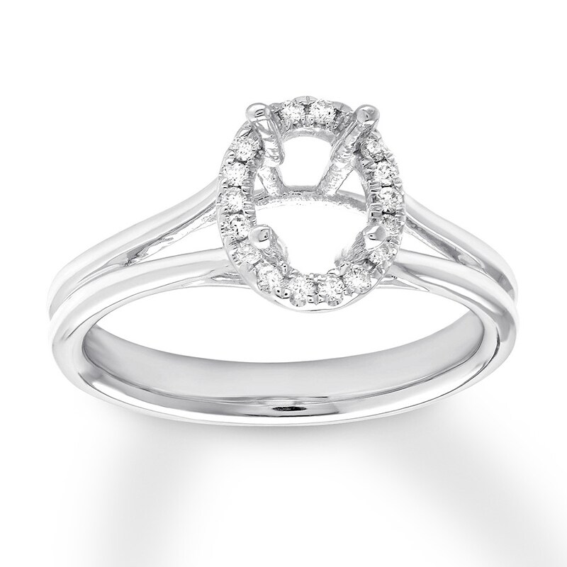 Diamond Ring Setting 1/10 carat tw Round 14K White Gold