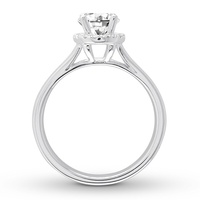 Diamond Ring Setting 1/10 carat tw Round 14K White Gold