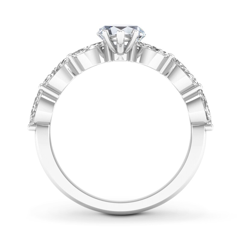 Diamond Ring Setting 5/8 carat tw Marquise 14K White Gold