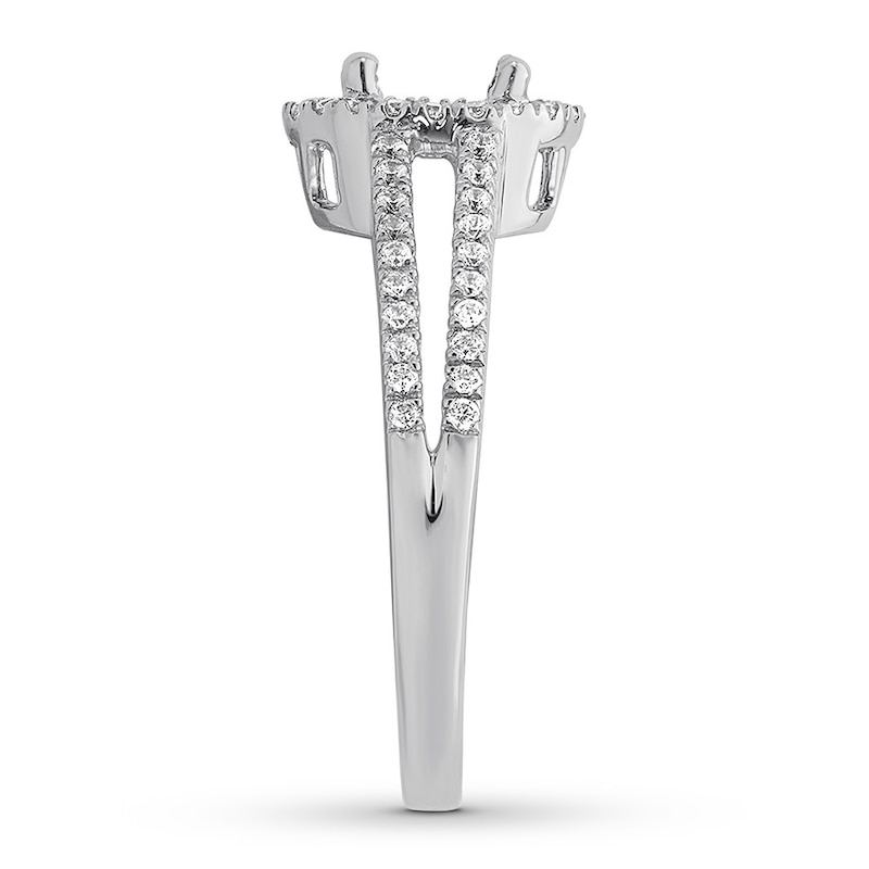 Diamond Ring Setting 1/3 carat tw Round-cut 14K White Gold