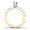 Thumbnail Image 1 of Colorless Diamond Ring Setting 5/8 ct tw Round 14K Yellow Gold