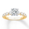 Colorless Diamond Ring Setting 5/8 ct tw Round 14K Yellow Gold