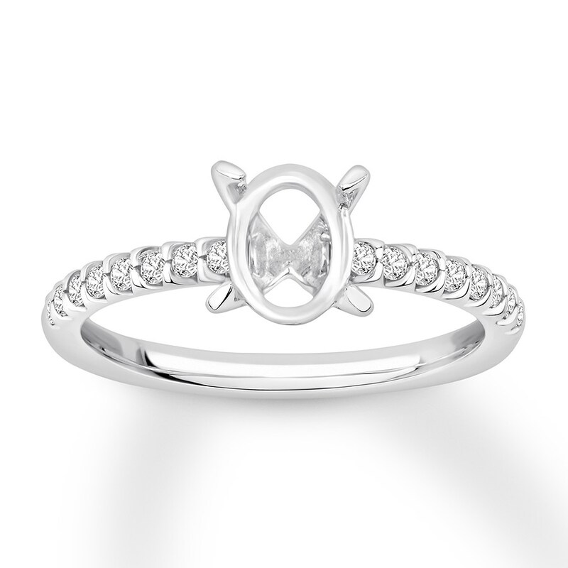 Diamond Ring Setting 1/5 ct tw Round 14K White Gold