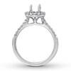 Diamond Ring Setting 3/8 carat tw Round-cut 14K White Gold