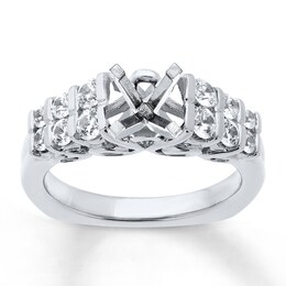 Hearts Desire Diamond Ring Setting 3/4 ct tw 18K White Gold