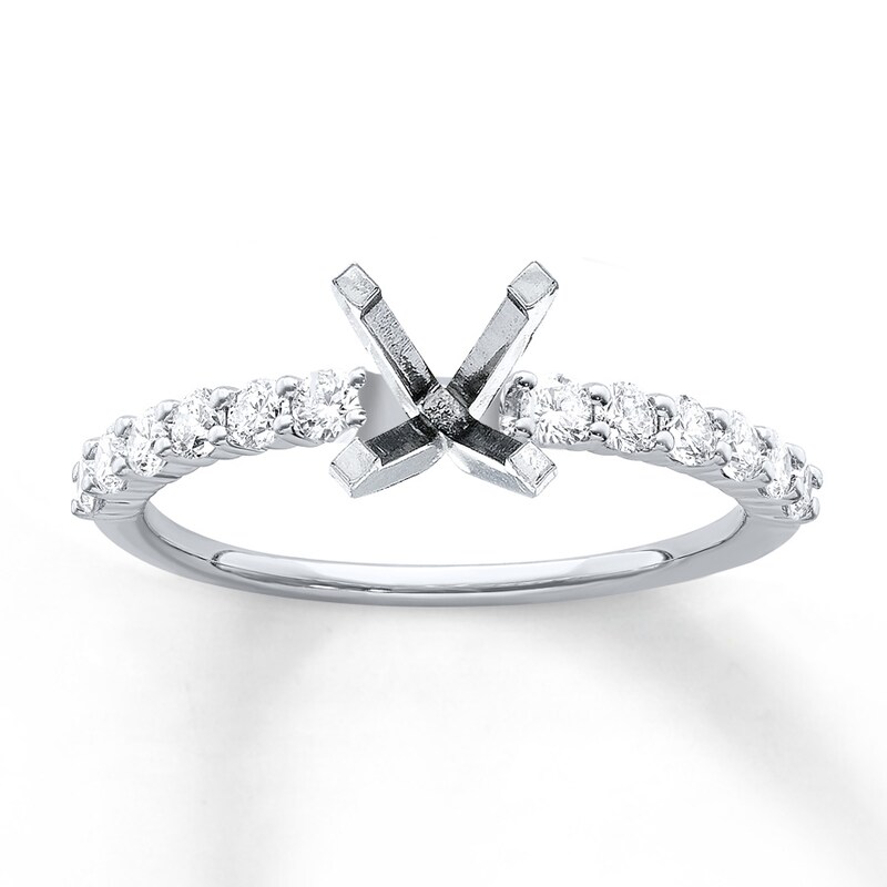 Diamond Engagement Ring Setting 3/8 ct tw Round Platinum