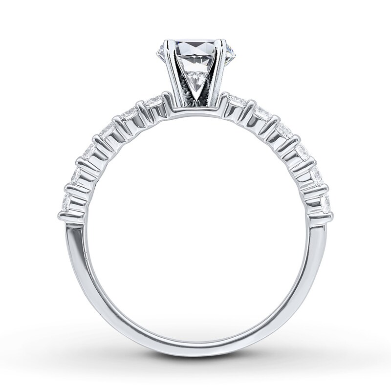 Diamond Engagement Ring Setting 3/8 ct tw Round Platinum