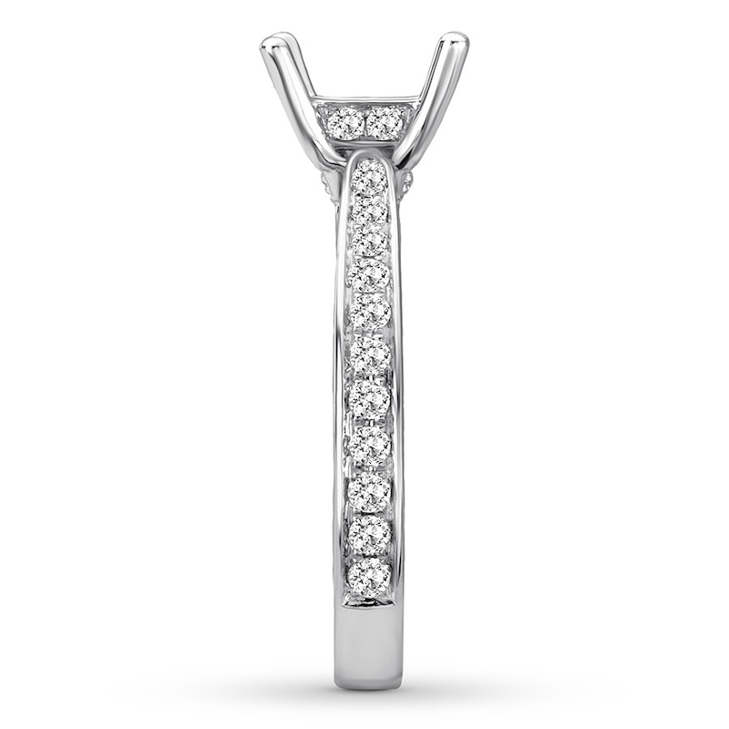 Diamond Ring Setting 3/8 carat tw Round 14K White Gold