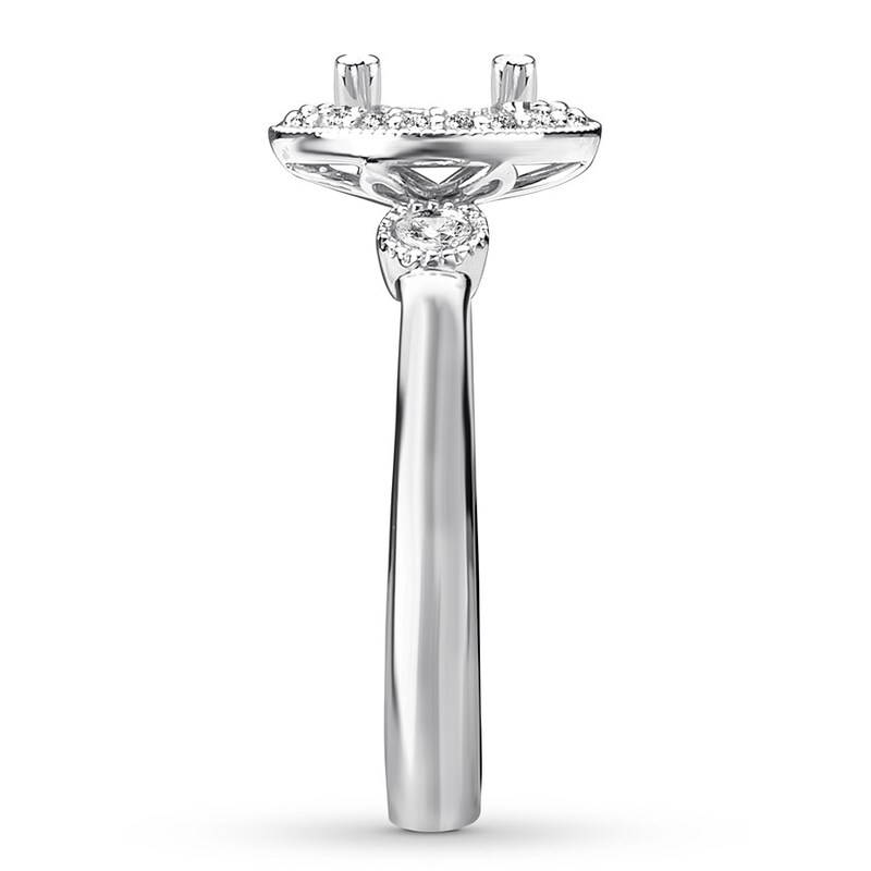 Diamond Ring Setting 1/4 carat tw Round 14K White Gold