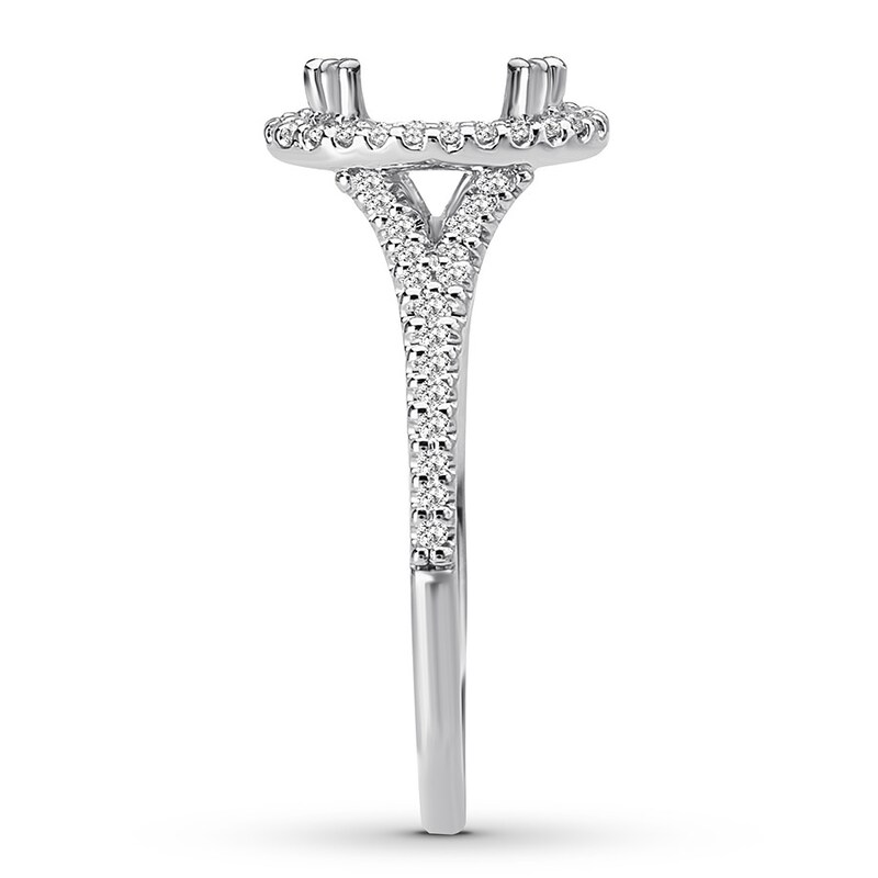 Diamond Ring Setting 1/4 carat tw Round-cut 14K White Gold