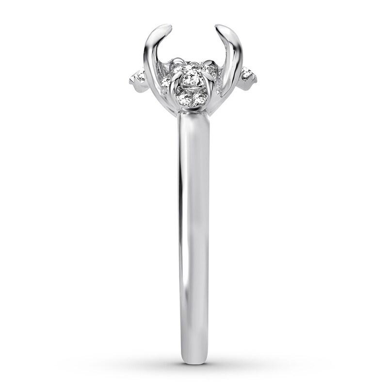 Diamond Ring Setting 3/8 carat tw Round 14K White Gold