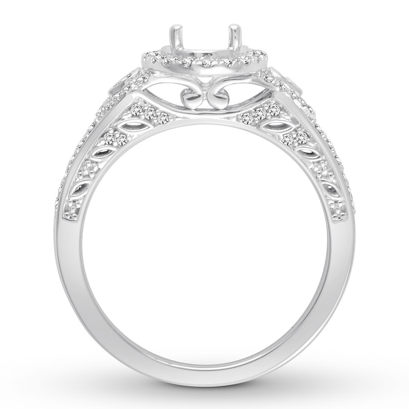 Diamond Ring Setting 1/3 carat tw Round 14K White Gold