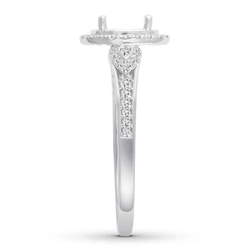 Diamond Ring Setting 1/3 carat tw Round 14K White Gold