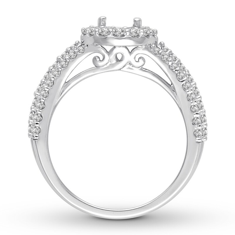 Diamond Ring Setting 1 carat tw Round 14K White Gold