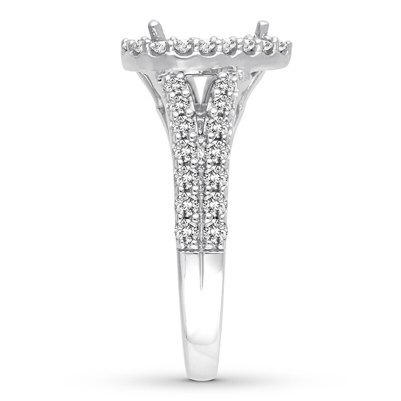 Diamond Ring Setting 3/4 carat tw Round 14K White Gold