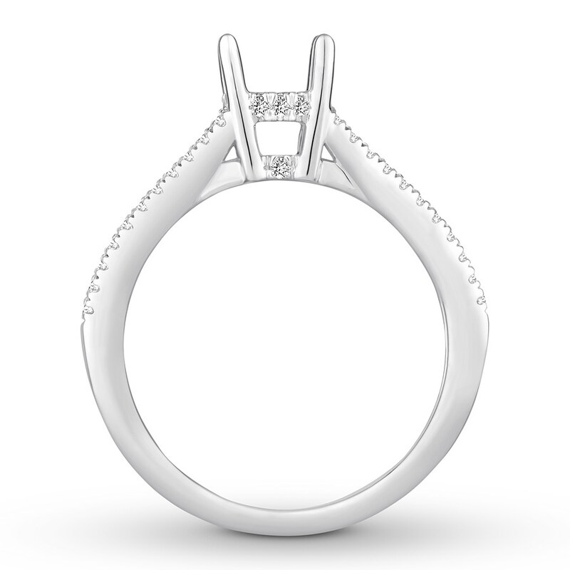 Diamond Ring Setting 1/3 carat tw Round 14K White Gold