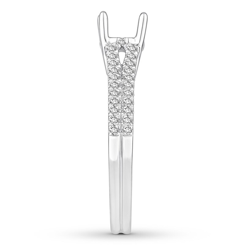 Diamond Ring Setting 1/3 carat tw Round 14K White Gold