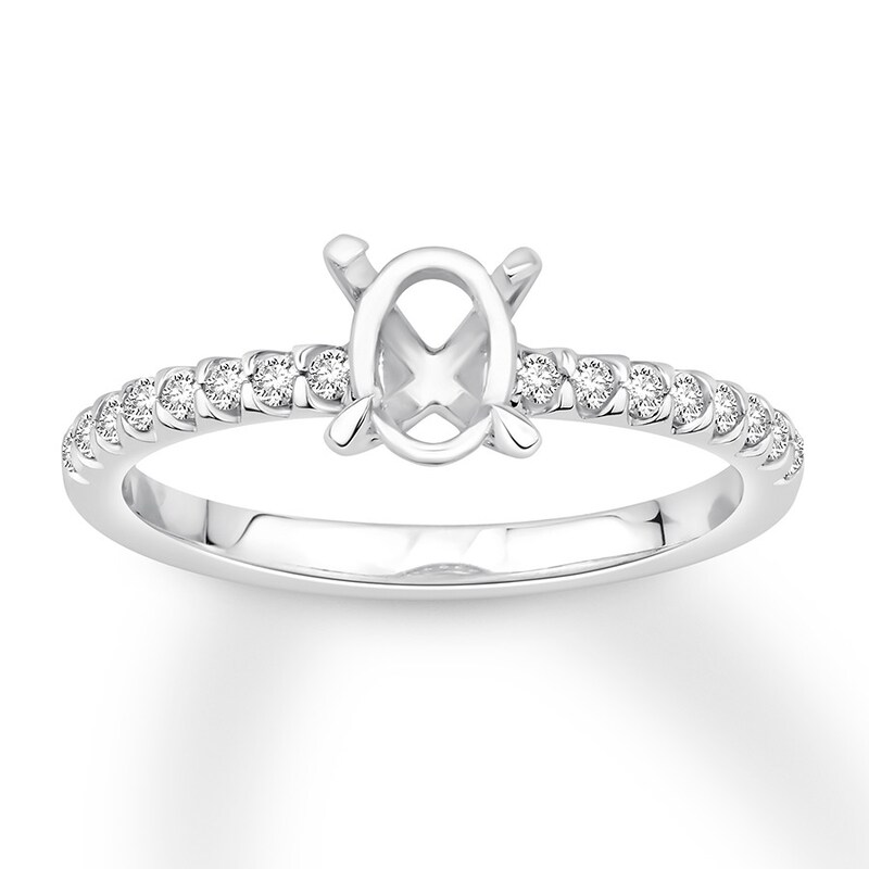 Diamond Ring Setting 1/5 carat tw Round 14K White Gold