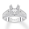 Michael M Diamond Ring Setting 7/8 ct tw Round 18K White Gold (Center diamond is sold separately)