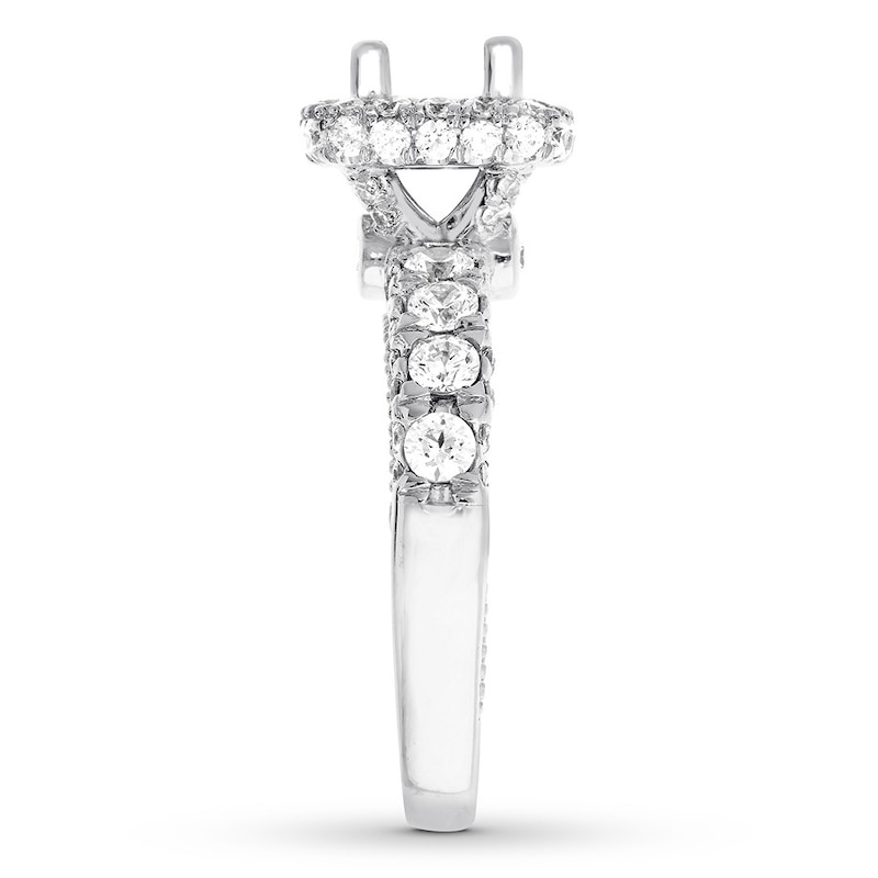 Diamond Ring Setting 1-3/4 ct tw Round 18K White Gold