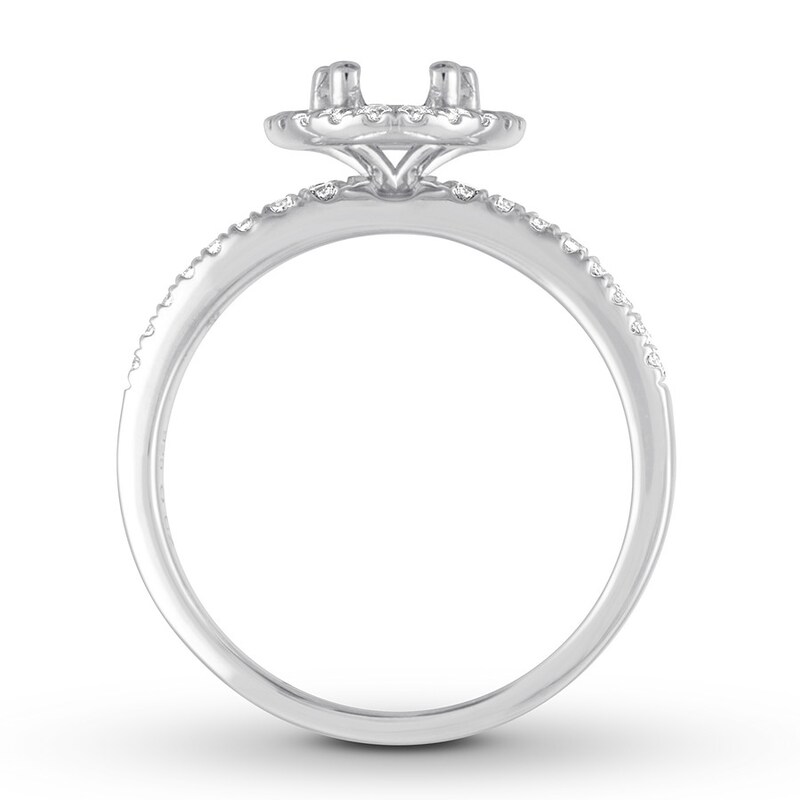 Diamond Ring Setting 1/4 carat tw Round 14K White Gold