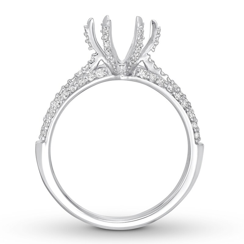 Diamond Ring Setting 1/2 carat tw Round 14K White Gold
