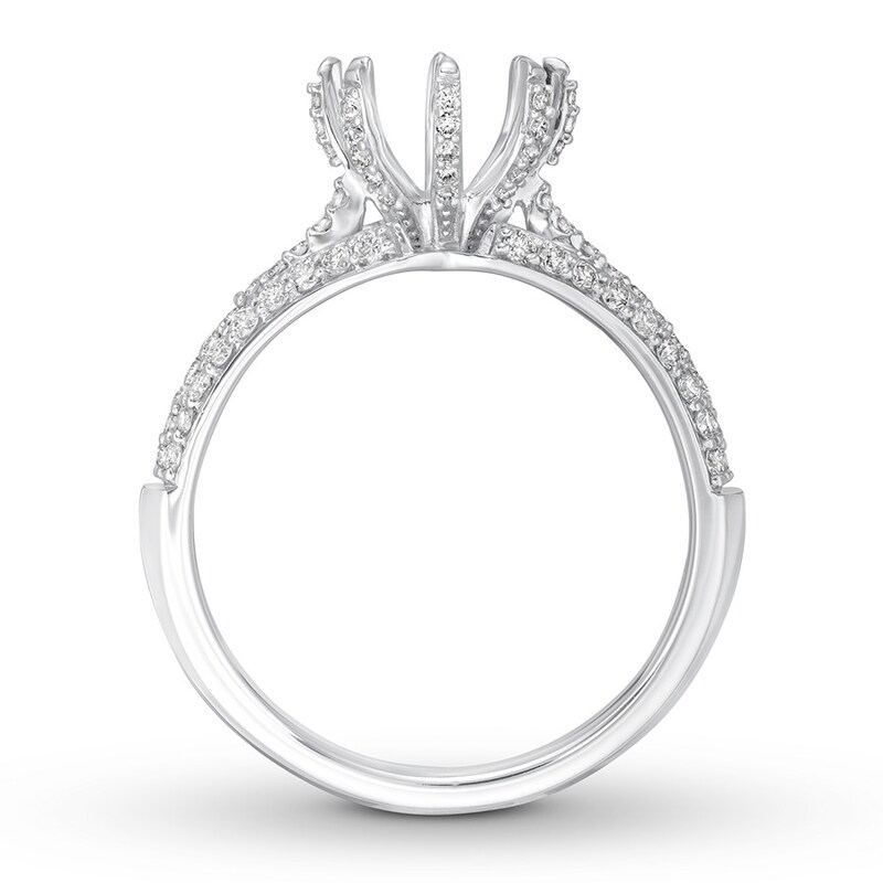Diamond Ring Setting 1/2 carat tw Round 14K White Gold